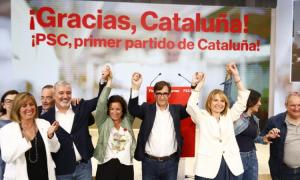 El presidente del Gobierno, Pedro Sánchez, durante el acto de cierre de campaña del partido, en el Palacio Euskalduna, a 19 de abril de 2024, en Bilbao. — Iñaki Berasaluce / Europa Press